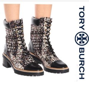 Tory Burch Miller striped booties